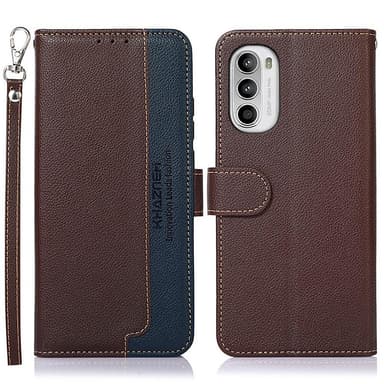 KHAZNEH puhelimen kansi Motorola Moto G52 - ruskea/sininen