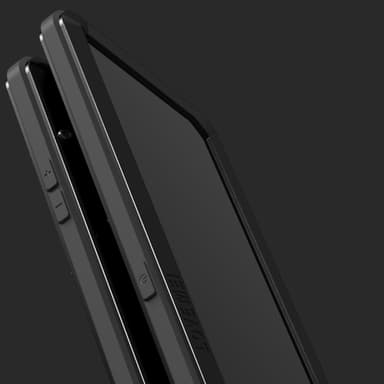 iPhone 13 LOVE MEI Tehokas iskunkestävä kotelo metalli+silikoni+karkaistu lasi