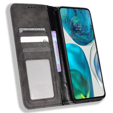 Wallet Stand Flip -puhelinkotelo Motorola Moto G52: lle - musta