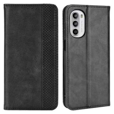 Wallet Stand Flip -puhelinkotelo Motorola Moto G52: lle - musta