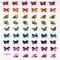 Butterfly Laser Nail Art Tarrat 10 arkkia ZD3711 Monivärinen