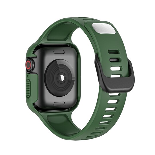 Kellon rannekoru näytönsuojalla Vihreä Apple Watch 4-6 Gen 38/40 mm