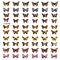 Butterfly Laser Nail Art Tarrat 10 arkkia ZD3702 Monivärinen