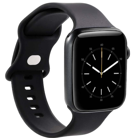 Gear silikoninen Apple Watch ranneke 41-45 mm (musta)