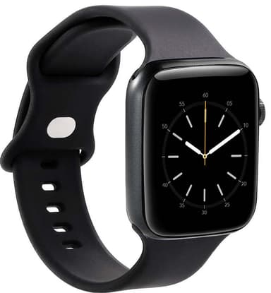 Gear silikoninen Apple Watch ranneke 41-45 mm (musta)