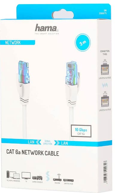 Hama Cat6a U/UTP verkkokaapeli 3 m