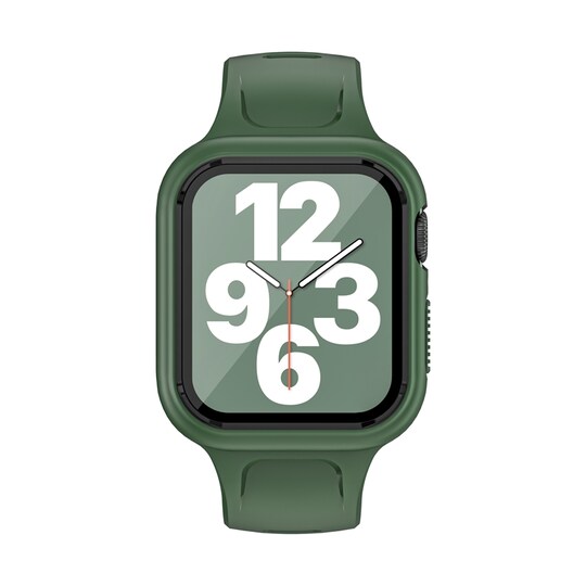 Kellon rannekoru näytönsuojalla Vihreä Apple Watch 4-6 Gen 41/44mm