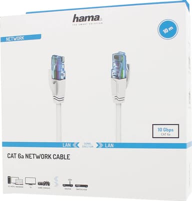 Hama Cat6a U/UTP verkkokaapeli 10 m