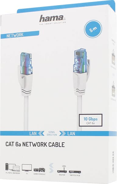 Hama Cat6a U/UTP verkkokaapeli 5 m
