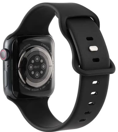Gear silikoninen Apple Watch ranneke 41-45 mm (musta)