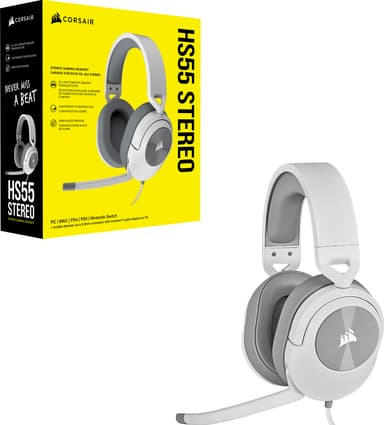 Corsair HS55 Stereo pelikuulokkeet (valkoinen)