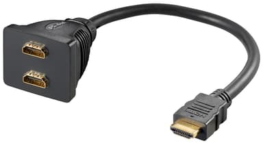 Goobay HDMI â„¢ -kaapelisovitin, kullattu