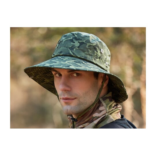 Sun Bucket Hat Leveäreunainen ulkokäyttöön Tummanvihreä