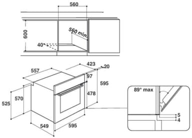 Indesit erillisuuni IFW 4844 H BL integroitava