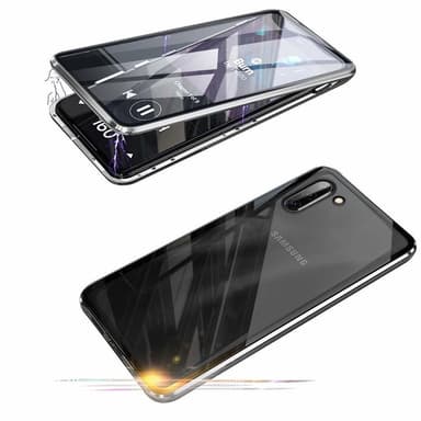 Samsung Galaxy Note 10 kotelo, jossa näytönsuoja hopea