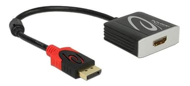 DeLOCK DisplayPort - HDMI-sovitin, aktiivinen, 4K 60 Hz, 0,2 m, musta