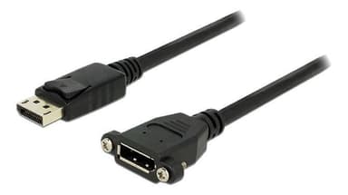 Delock Displayport 1.2 kaapeli, na-ur, 3860x2160 60Hz, 1m, musta