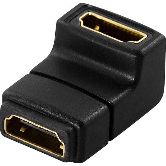 DeLOCK HDMI-adapteri, 19-pin n-n, kulma, kullatut liitokset
