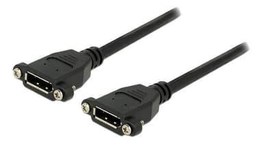 Delock Displayport adapteri, naa-naa, 0,25m, DP 1.1, musta