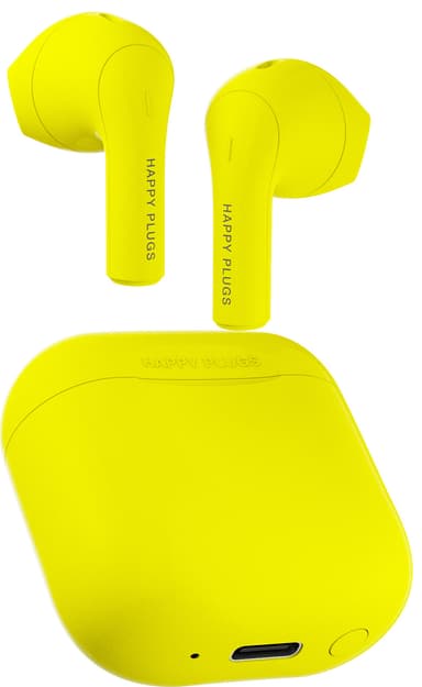 Happy Plugs Joy täysin langattomat in-ear kuulokkeet (neonkeltainen)