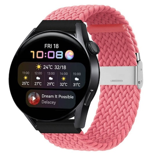 Punottu elastinen rannekoru Huawei Watch 3 (46mm) - Aprikoosin