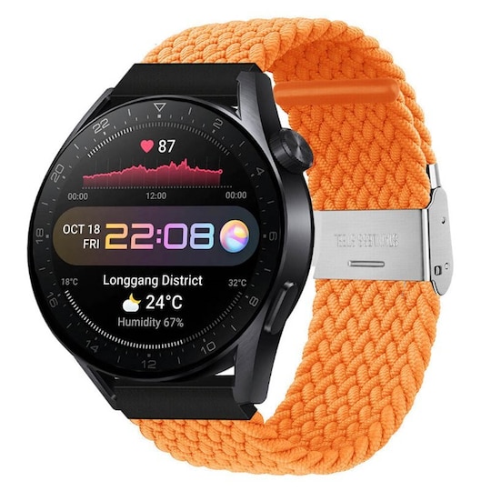 Punottu elastinen rannekoru Huawei Watch 3 Pro (48mm) - Oranssi