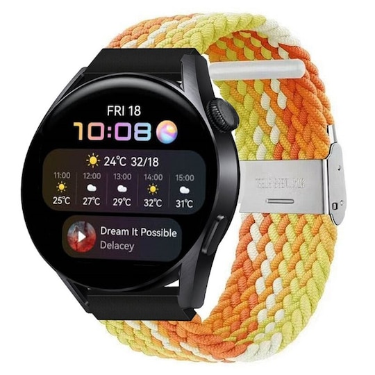 Punottu elastinen rannekoru Huawei Watch 3 (46mm) - gradientorange