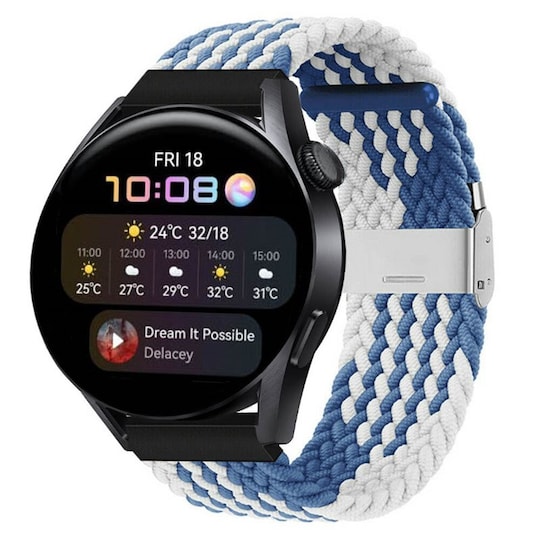 Punottu elastinen rannekoru Huawei Watch 3 (46mm) - bluewhite