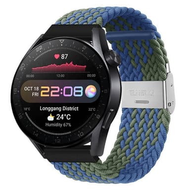 Punottu elastinen rannekoru Huawei Watch 3 Pro (48mm) - bluegreen