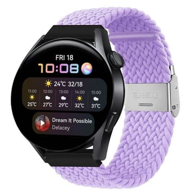 Punottu elastinen rannekoru Huawei Watch 3 (46mm) - lightpurple