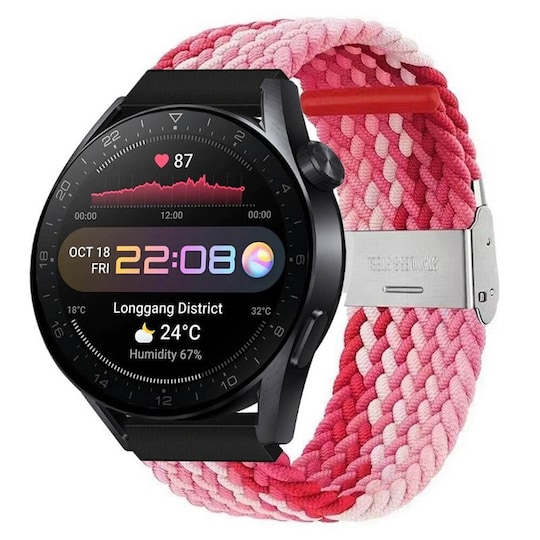 Punottu elastinen rannekoru Huawei Watch 3 Pro (48mm) - gradientred