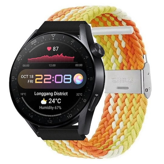 Punottu elastinen rannekoru Huawei Watch 3 Pro (48mm) - gradientorange