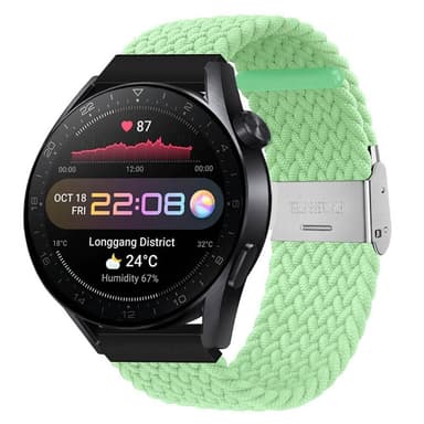 Punottu elastinen rannekoru Huawei Watch 3 Pro (48mm) - pistachio