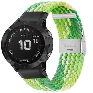 Punottu elastinen rannekoru Garmin Fenix 6 - gradientgreen