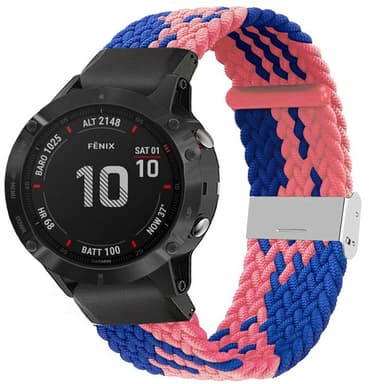 Punottu elastinen rannekoru Garmin Fenix 6 - bluepowder