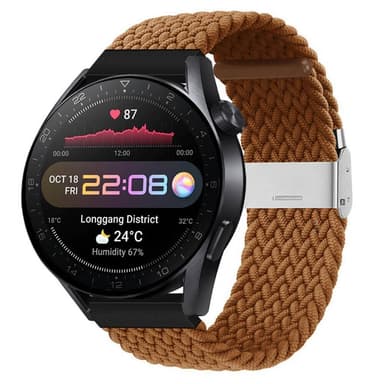 Punottu elastinen rannekoru Huawei Watch 3 Pro (48mm) - ruskea