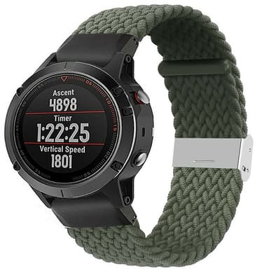 Punottu elastinen rannekoru Garmin Fenix 5 - Army