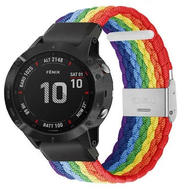 Punottu elastinen rannekoru Garmin Fenix 6X - Pride