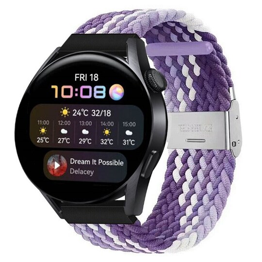 Punottu elastinen rannekoru Huawei Watch 3 (46mm) - gradientpurple