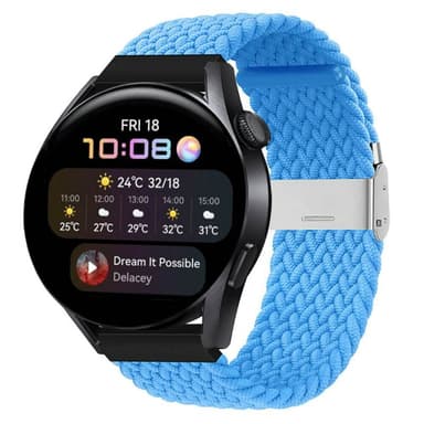 Punottu elastinen rannekoru Huawei Watch 3 (46mm) - skyblue