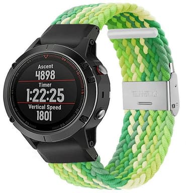 Punottu elastinen rannekoru Garmin Fenix 5X - gradientgreen