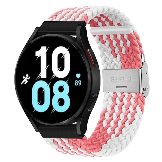 Punottu elastinen rannekoru Samsung Galaxy Watch 5 (44mm) - pinkwhite