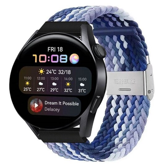 Punottu elastinen rannekoru Huawei Watch 3 (46mm) - gradientblue