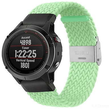 Punottu elastinen rannekoru Garmin Fenix 5 - pistachio
