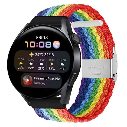 Punottu elastinen rannekoru Huawei Watch 3 (46mm) - Pride