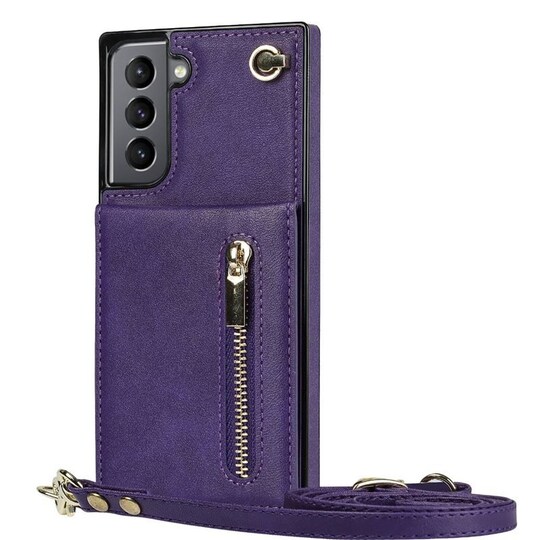Zipper kaulakorukotelo Samsung Galaxy S22 Plus - Violetti