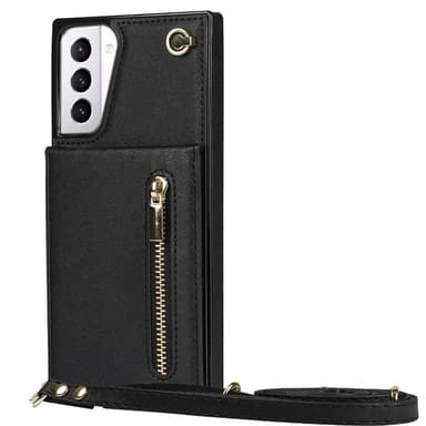 Zipper kaulakorukotelo Samsung Galaxy S21 Plus - Musta