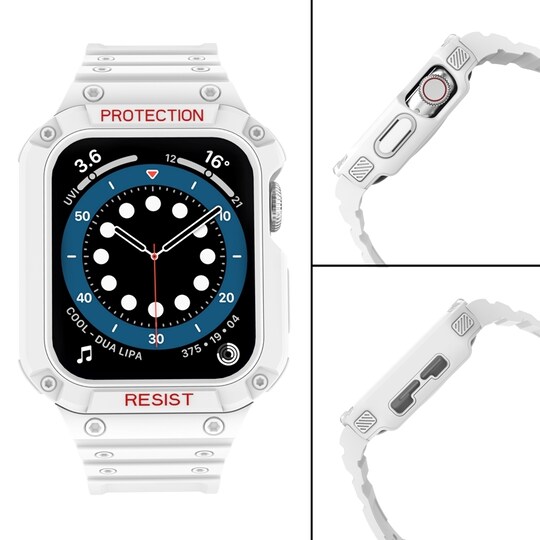Kellonauha PC / TPU Valkoinen Apple Watch 1-7 Gen 42/44/45 mm