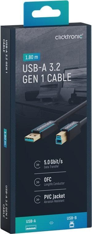 Sovitinkaapeli USB-A:sta USB-B 3.0:aan