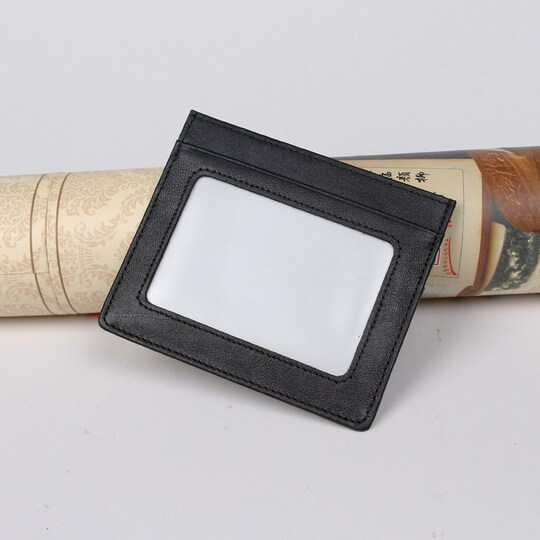 RFID-estokorttipidike läpinäkyvällä ikkunalla Musta